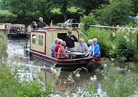 Canal boat at Goytre Wharf