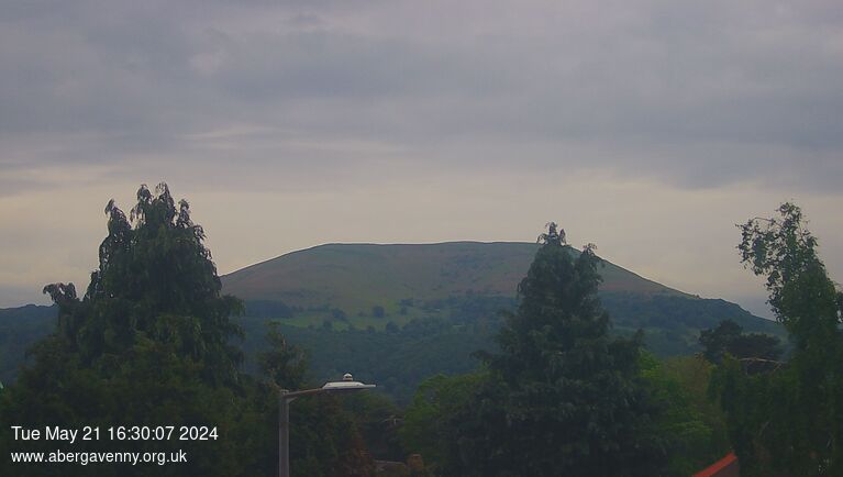 Abergavenny web cam, overlooking the Blorenge